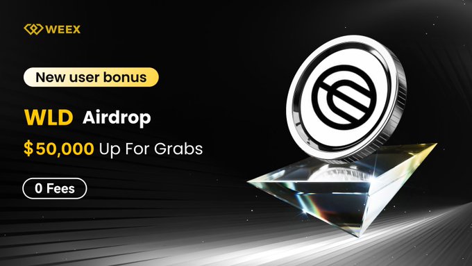 The image features a poster for a cryptocurrency called Wild Airdrop, which is being promoted by Weex. The poster includes a pyramid-shaped coin that has been used as an example of the currency's design. The text on the poster highlights the benefits of using Wild Airdrop and encourages users to join in order to enjoy various rewards such as 0-fee trading and access to multiple rewards.
