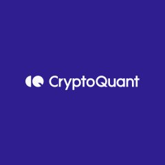 The CryptoQuant logo displayed on a blue background, tying into the post highlighting CryptoQuant's Bull Score surging from 30 to 80 alongside Bitcoin's rally to $80K, with the majority of valuation metrics signaling bullish momentum.