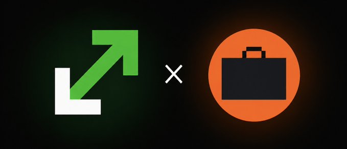 A graphic showing a green checkmark icon multiplied by an orange briefcase icon against a black background.