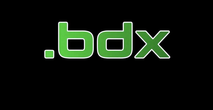 The image displays the ".bdx" logo in green with white outlining on a black background, representing the Beldex Coin ($BDX) ticker mentioned in the post about expanding the cryptocurrency's utility beyond private wallet transfers into real-world transactions.