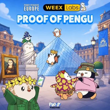 The image features a cartoon penguin standing next to a building, with several other penguins around them. The text in the image reads "proof of penguin" and "weeks labs Europe", which suggests that this might be an advertisement or promotional material for a game or event related to penguins.

In the background, there is a painting depicting a castle surrounded by a moat, adding a historical touch to the scene. The penguins in the image are wearing hats with numbers on them, possibly indicating their roles within the game or event being advertised.