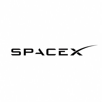 The black SpaceX logo displayed on a plain white background.