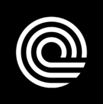 A black and white logo featuring concentric curved lines forming a stylized "e" shape on a black background, likely representing Ondo Finance, the tokenized asset company mentioned in the accompanying post about its potential $500 million acquisition.