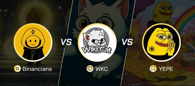 The image is a screenshot of a social media post where three different cartoon characters are being compared against each other. Each character has a unique design, including a white cat, a black cat with glasses wearing a mask, and a frog. A smiley face is also present on one of the cartoon characters. The comparison post highlights these distinct characters to engage viewers in conversation or discussion about them.