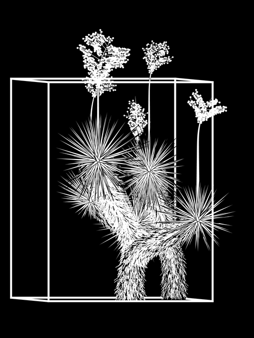 A digital artwork depicting a spiky plant with delicate floral clusters contained within a minimalist wireframe cube on a black background, evoking an artistic display piece.

The image's enclosed botanical composition within a transparent box cleverly references the "Planet Marfa" event mentioned in the post, suggesting a curated showcase piece befitting an art-focused gathering during Art Blocks Weekend.