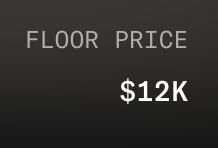 A black screen displays the text "FLOOR PRICE" at the top and "$12K" in large stylized font below it. The image visually delivers on the post's punchline, illustrating a projected minimum cryptocurrency floor price of $12K in response to someone dismissing $10K as fear-mongering.