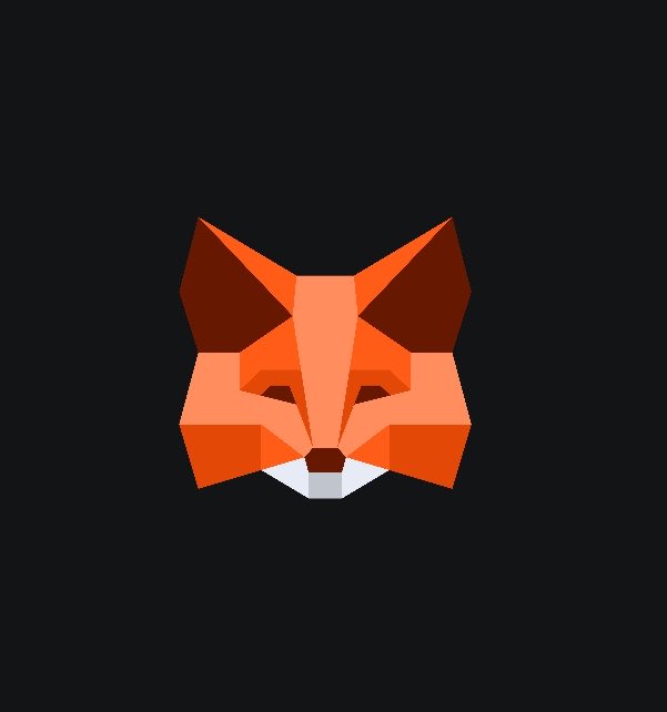 A geometric, low-poly illustration of a fox's face in shades of orange on a dark gray background.