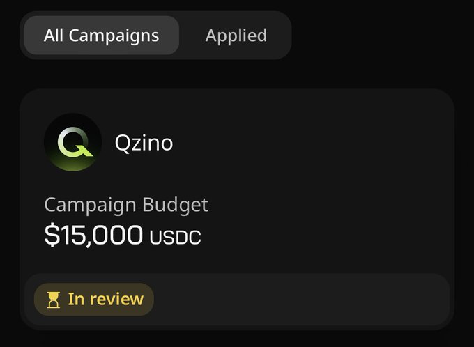 The image shows a block of text containing details about campaign budgets and user reviews. The focus of this post is on an upward trend in creator interest despite campaigns being suspended or inactive. There are over 8,000 applications for a new Campaign Budget specifically created for users of Xchain. This suggests that there has been real traction, not just visibility, within the timeline of these campaigns.