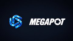 A logo for 'MEGAPOT' displayed in white text next to a blue interlocking symbol on a dark background.