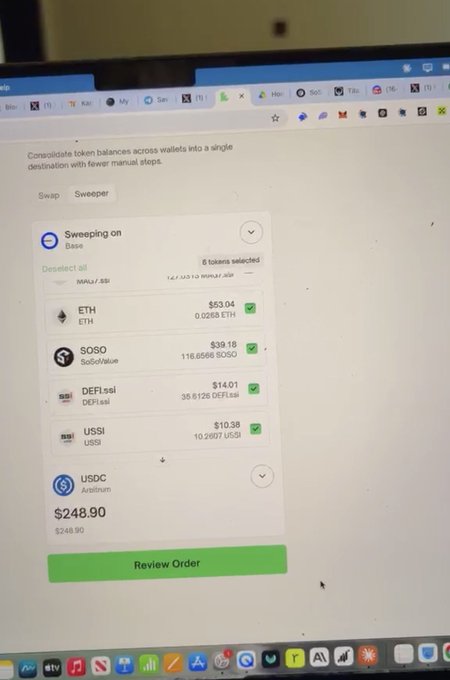 The image shows a screenshot of an electronic device's screen displaying various cryptocurrency transactions against the backdrop of a gray wall, with a keyboard visible at the bottom left corner. The main focus appears to be a text box containing instructions or a process for getting money from an old wallet and transferring the funds to a new one through a wallet called "head over to sweeper". This image may provide guidance on how to optimize your cryptocurrency investments or transfer funds, depending on your goals with this digital currency.