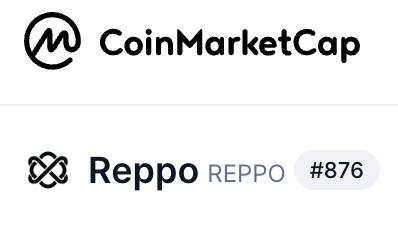 A CoinMarketCap listing showing the cryptocurrency 'Reppo' (REPPO) ranked #876.