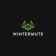 The image displays the Wintermute logo, featuring a stylized green geometric mountain-like symbol above the white text "WINTERMUTE" on a black background, which corresponds to the cryptocurrency trading firm mentioned in the post that transferred a total of $57M in SOL and BTC to Binance and Coinbase.