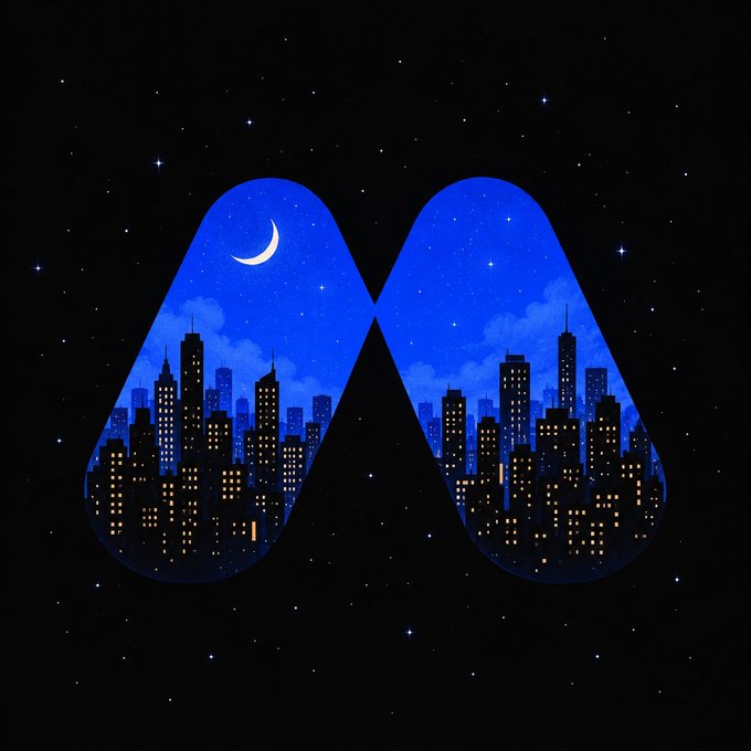 Two stylized blue lungs filled with a nighttime cityscape and crescent moon are set against a starry black sky, visually echoing the post's themes of staying awake and looking toward the future—suggesting resilience and the breath of urban life carried into the night.