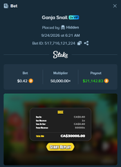 A Beta trading interface showing the Gongo Snail token priced at $0.42 with a market cap of $5,000,000 and a 24h change of +$0.14283, including a BETA POINTS purchase option.