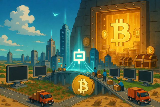 The image depicts an illustration of a city with buildings, roads, and people going about their daily lives. The main focus of the scene is a large Bitcoin symbol surrounded by various objects such as TVs, computers, and trucks. The Bitcoin symbol represents the cryptocurrency that has been shut down after four years due to insufficient user demand. This serves as an example of how the popularity of certain digital assets can change over time, depending on factors like market trends and user preferences.