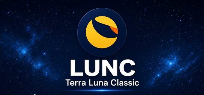 A logo image featuring a yellow and orange moon icon on a dark blue starry background with the text 'LUNC Terra Luna Classic'.