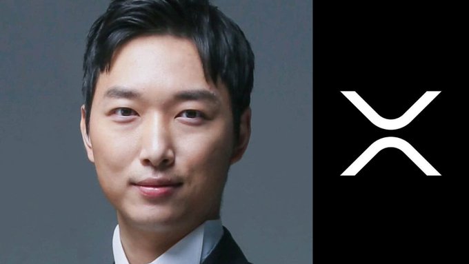 A professional headshot of YoungHoon Kim, the world's highest-IQ record holder, appears alongside the XRP logo, visually supporting his claim about XRP entering a historic supercycle.