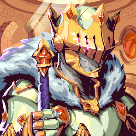 A pixel-art style illustration of an armored king with a golden crown, fur-collared cape, and sword, appearing as a medieval fantasy character.

The image doesn't directly relate to the post about Iron Allies and $IRON token activity, as it depicts a generic armored king rather than any branded project mascot or related imagery.