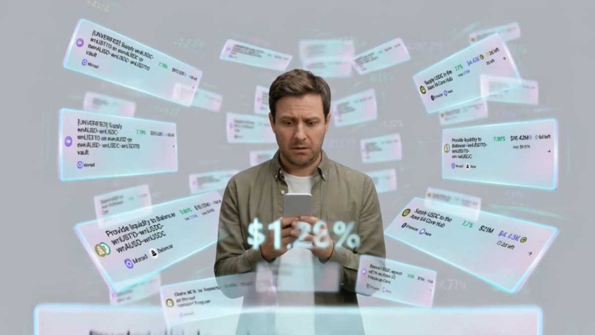 The image shows a man with brown hair standing near a table, looking at his cell phone. He is wearing a green shirt and appears to be focused on something displayed on his screen. The scene takes place against a gray backdrop, which contrasts with the modern and technological vibe of the image. In the center of the image, there are multiple dollar bills floating in the air, symbolizing the theme of finance or technology. On the left side of the image, there is text that reads "Make your money do more", suggesting that the focus should be on making financial decisions efficiently. Lastly, the phrase "Grvt" stands for "great value".