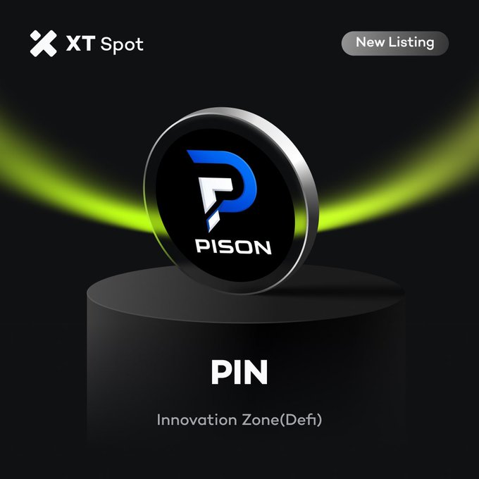 xtt spot is a website that hosts various posts related to cryptocurrency. The image features an advertisement for Pison coin, which is a digital token created by Pison. It has been listed as an innovation zone (DeFi) project on the platform. The post also mentions that there will be a new listing of Pison coin in the Innovation Zone(DeFi). The text indicates that the coin's trading time starts at 11:00 and ends at 12:00, with a maximum of two withdrawals per day.