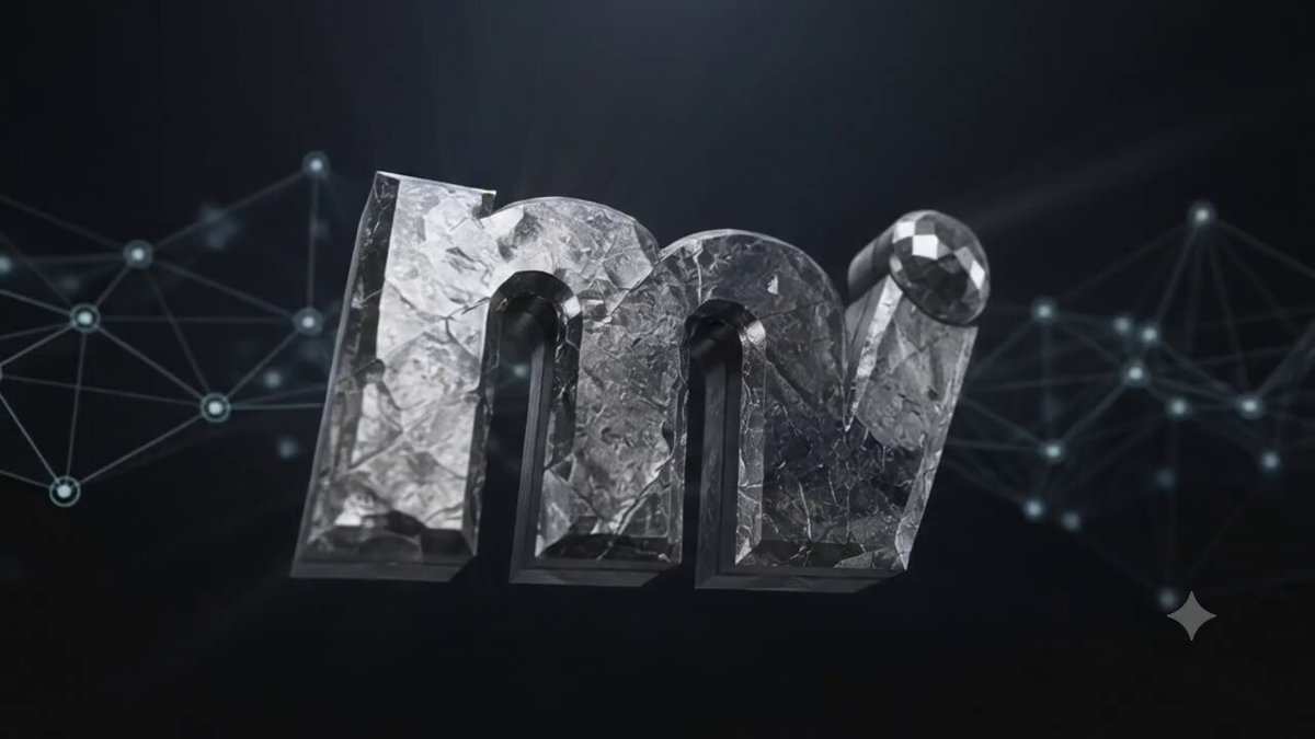 The image features a large, metallic letter "M" with a ball at its center, set against a black background. The text "GMoove X Fam Your money, Your move Send, receive, stake & swap any crypto with @moovexyz Introducing Moove Ramp. 1 App 3 Clicks 50+ Stablecoins 400+ Banks". This image is related to the post because it contains information about a cryptocurrency called "Moove" and its features, such as sending and receiving messages or transferring funds using the cryptocurrency.