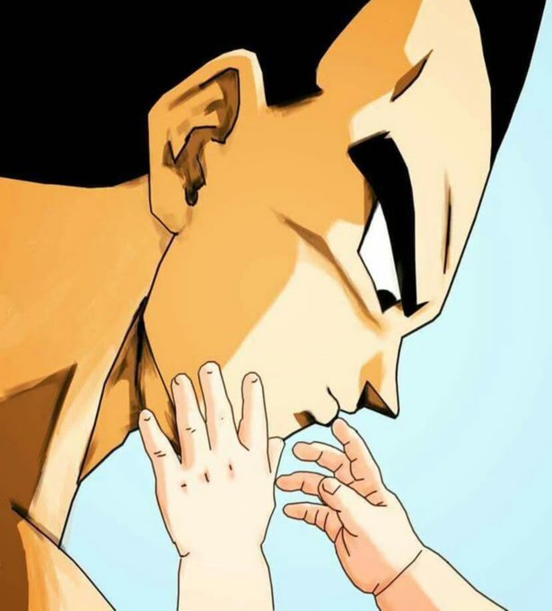 Anime-style illustration of a character with long, pointed ears and dark hair gently touching their face with two small hands against a light blue background.