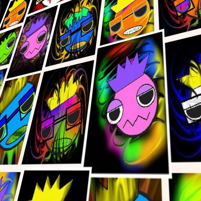 A grid collage of vibrant, cartoon-style NFT portraits featuring colorful character faces with exaggerated expressions on black backgrounds, visually representing the "1500 freaks" collection mentioned in the post.