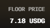 A pixelated black sign displays white text reading 'FLOOR PRICE 7.18 USDG.'