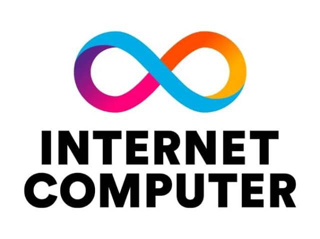 A logo for 'INTERNET COMPUTER' featuring a colorful infinity symbol above bold black text on a white background.