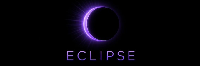 A logo featuring a glowing purple crescent eclipse against a black background with the text "ECLIPSE" beneath it.