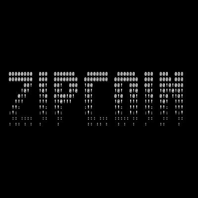 Black image featuring white dot-matrix style text that reads 'STOP SLEEPING ON TMR'.