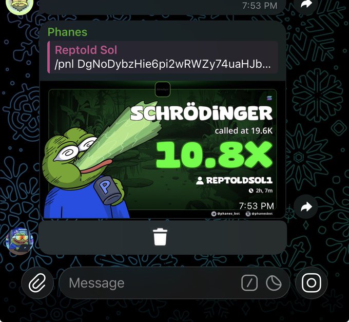 The image shows a cellphone screen displaying information about "10.8x gain" for an app, which appears to be a messaging app such as WhatsApp. The message was posted at 7:55 P.M. (7:55 PM). The phone is left on, and the person seems interested in reading it or having a conversation related to the message's content.