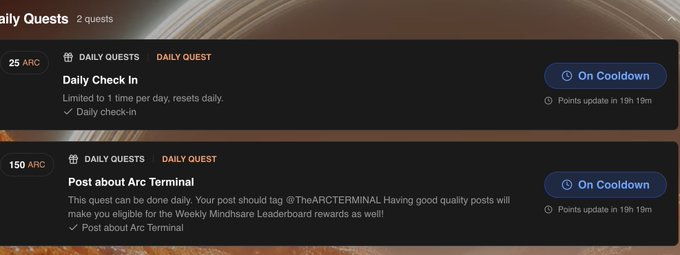 The image shows a screenshot of a webpage that displays information about daily quests, including details such as the date, time, and location for each quest. The post also mentions an Arc user account, which could be related to the daily quests or another activity on the website. The overall atmosphere appears to be casual and friendly, with users sharing their experiences and thoughts in a social setting.