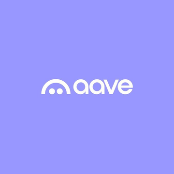 The image displays the Aave logo in white against a purple background. This relates to the breaking news that total borrowing on Aave V4 has surged to $85.7 million.