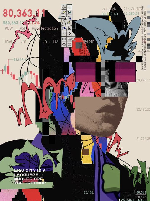 The image features a collage of various elements, including a person's face with sunglasses, a batman mask, and text that reads "NOISE ADDICT - 1of 1 just SOLD for 0.58 ETH on the secondary market! Congraz to the seller and the new holder." The post is about a person who has sold their noise addiction for cryptocurrency.