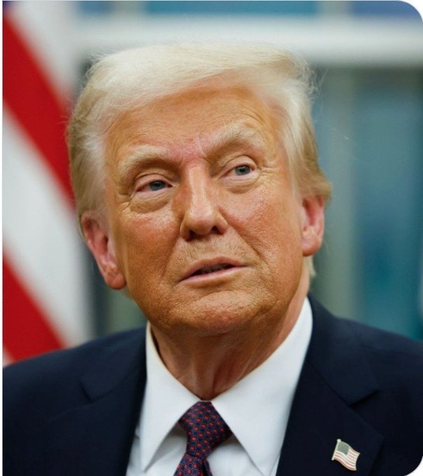 Donald Trump, an American flag pin visible on his lapel, is scheduled to meet with senators on Thursday regarding crypto legislation.