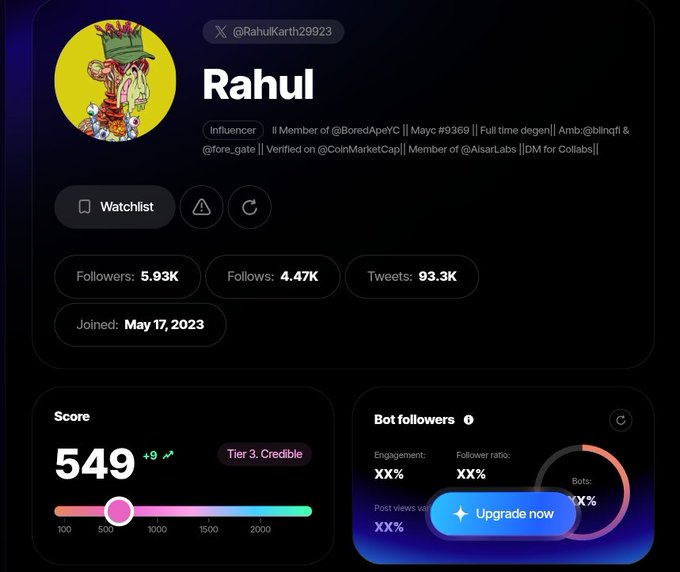 The image shows a social media platform with various information displayed, such as followers, tweets, ratings and scores. The focus of the post being discussed was about the Tria team's efforts to solve the challenge of Web3 Complexity. The post says "The @useTria team has remained focused on solving one of the biggest challenges in Web3 Complexity. While many projects talk about mass adoption, the Tria developers are actively building the infrastructure needed to make it possible". This emphasizes the ongoing work being done by the Tria team and their dedication to overcoming this challenge.