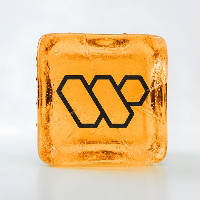 The image features an orange cube with a black logo on it. The cube has been partially melted, revealing its interior. The text "wallchain" can be seen in the image as well. The caption reads, "One of the things that stands out about @wallchain is how it reveals timing gaps in attention. You post something dramatic and then days later, the system reflects impact in ways you didn’t directly trace back to a single moment".