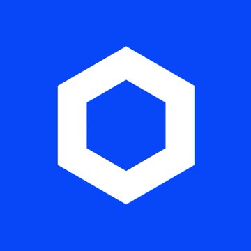 A white hexagonal Chainlink logo on a blue background accompanies the announcement of Chainlink's launch of Fulcrum, a cross-chain platform for institutional repo transactions.