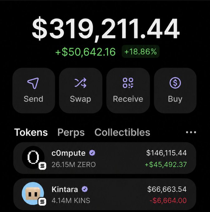 This image is a screenshot of an Apple iPhone with various app icons displayed, including one named 'Tokens'. The background behind these icons is dark black, making them stand out prominently. In addition, there are two posts that appear to be related to trading or cryptocurrency, one of which is about Bitcoin, as seen by the large number in red and white within a chart. Another post discusses the concept of giving away Bitcoins.