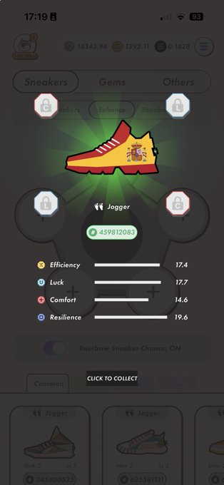 The image shows a phone screen displaying an app called "StepN" with a shoe icon, along with some text that reads "#STEPN バキューーーーーーーーーーーーーーーーーーーーーーーーーーーーーーー