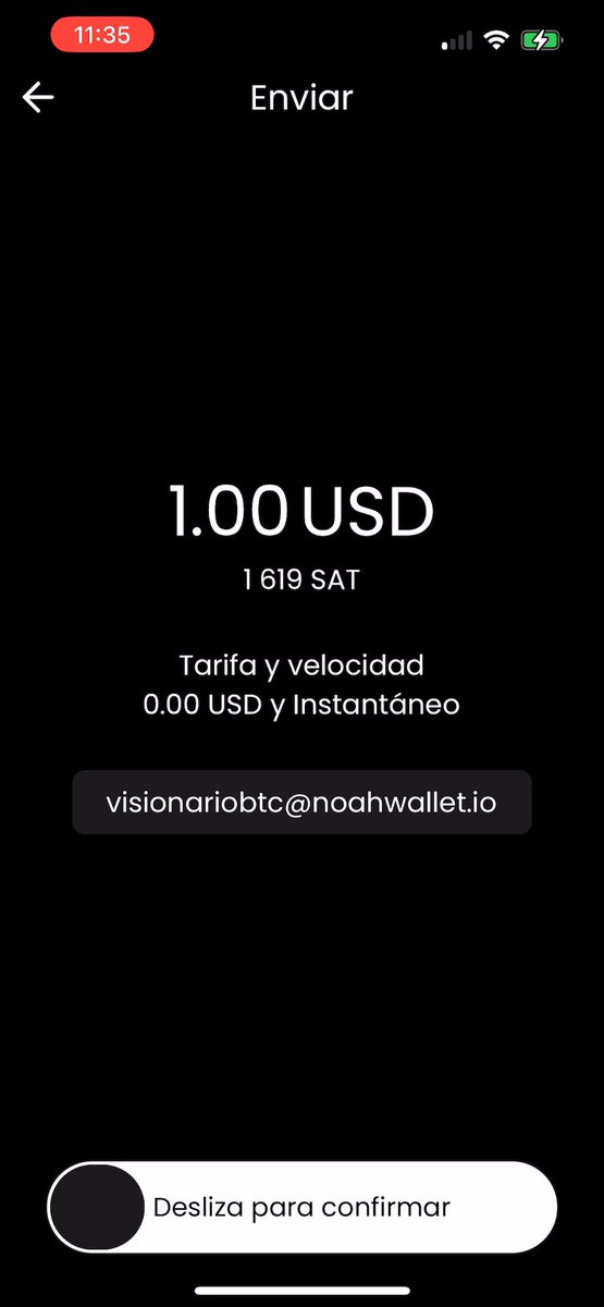 The image shows a phone screen displaying a message from Noah WalletHQ, which reads "Probando @NoahWalletHQ (usando bark de @secondhq). Bullish en Ark hasta ahora. No necesitas una cartera custodial para hacer transacciones en #bitcoin inmediatas y casi gratuitas." The post is about Bitcoin and cryptocurrency, with a focus on the bull market for Bitcoin.