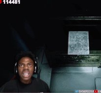 The image features a man wearing headphones with his mouth open, possibly shouting or expressing excitement. The background of the image shows an old-fashioned TV set placed against a dark room. There are also some text elements visible in the image that read "11144801", "showworldserve", and "the fusion of AI agents and crypto incentives on X is underrated".