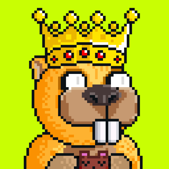 A pixel art illustration shows a cartoon orange capybara wearing a golden crown with red jewels, featuring large buck teeth and wide eyes against a bright green background, appearing to celebrate a victory. The image accompanies a post about 15 codes being claimed in just 73 seconds, with the crowned capybara likely symbolizing the "king" or winner of the code drop.