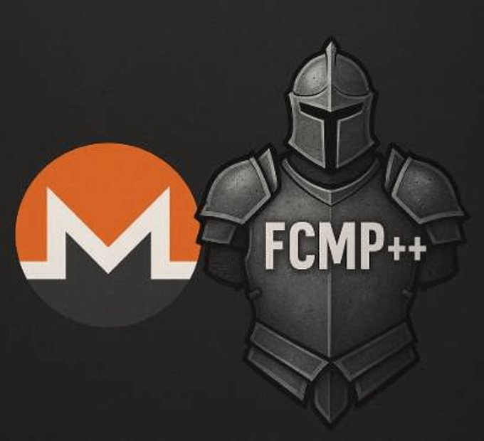 The image features a medieval-style knight with a full suit of armor, standing against a black background. The knight's helmet has a large "F" on it, which could be interpreted as a symbol for Monero XMR or another cryptocurrency. Below the helmet, there is a logo that reads "Monero XMR", indicating that the image is related to Monero XMR and its potential impact on the cryptocurrency market. The caption at the bottom of the image states: "Get ready for Monero XMR to become even more overpowered than it already is".