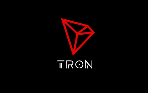 A red TRON logo appears above the word 'TRON' in white text on a solid black background.