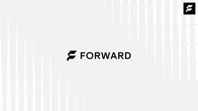 The image features the "Forward" company logo alongside a stylized "F" symbol, with a modern background of vertical lines. This visual relates to the announcement about Forward Industries' significant $SOL treasury holdings, showcasing the company's branding in connection with their substantial crypto investment.