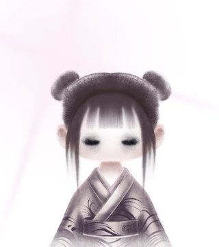 This image features a stylized, ghostly character dressed in a kimono, likely representing a "PYO" NFT from the user @pyopyopyo410, which they are considering using as their profile picture and are looking to trade for rarer versions.