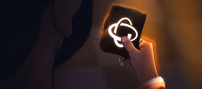 The image features a hand holding up a small black square with a white circle design at its center against a dark background. The caption below the image reads, "Good morning @NucleusCodes feels like one of those rare Web3 projects that's not just iterating, but redefining the narrative."