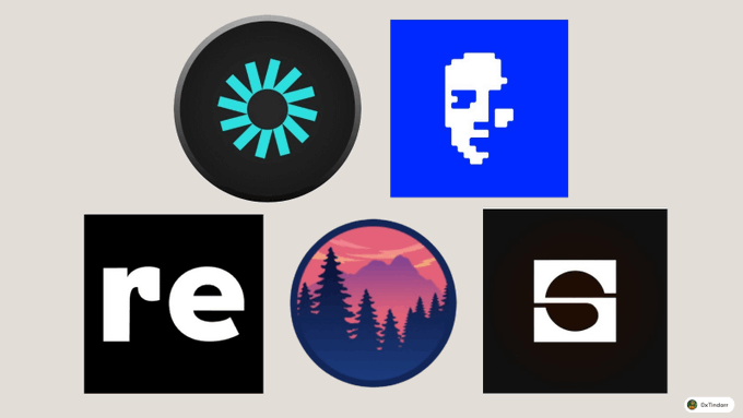 The image displays a collection of five digital icons or logos arranged in a grid, including a stylized sunburst, a pixelated face on a blue background, the text "re," a sunset landscape with trees, and a white "S" on a black background.

These icons likely represent the various tokens, protocols, or assets mentioned in the watchlist, with the "DeFiTracker" watermark suggesting the post is from a DeFi tracking or analysis source showcasing specific RWA (real-world asset) opportunities on Pendle Finance.